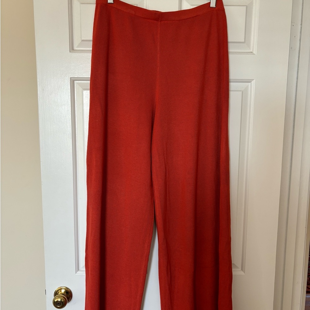 Women's Red Wide-Leg Pants